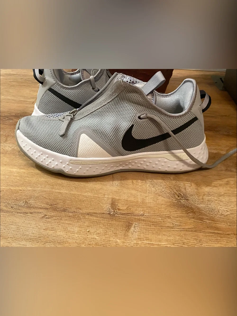 Nike Light Gray and Black Athletic Sneakers